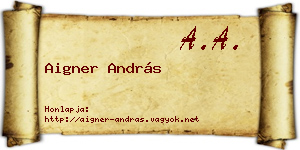 Aigner András névjegykártya