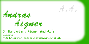 andras aigner business card